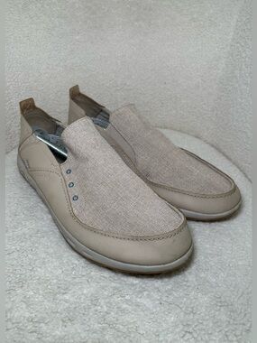 Columbia PFG Slip-On Loafers Men’s Beige Omni-Grip Boat Shoes Comfort Casual 13